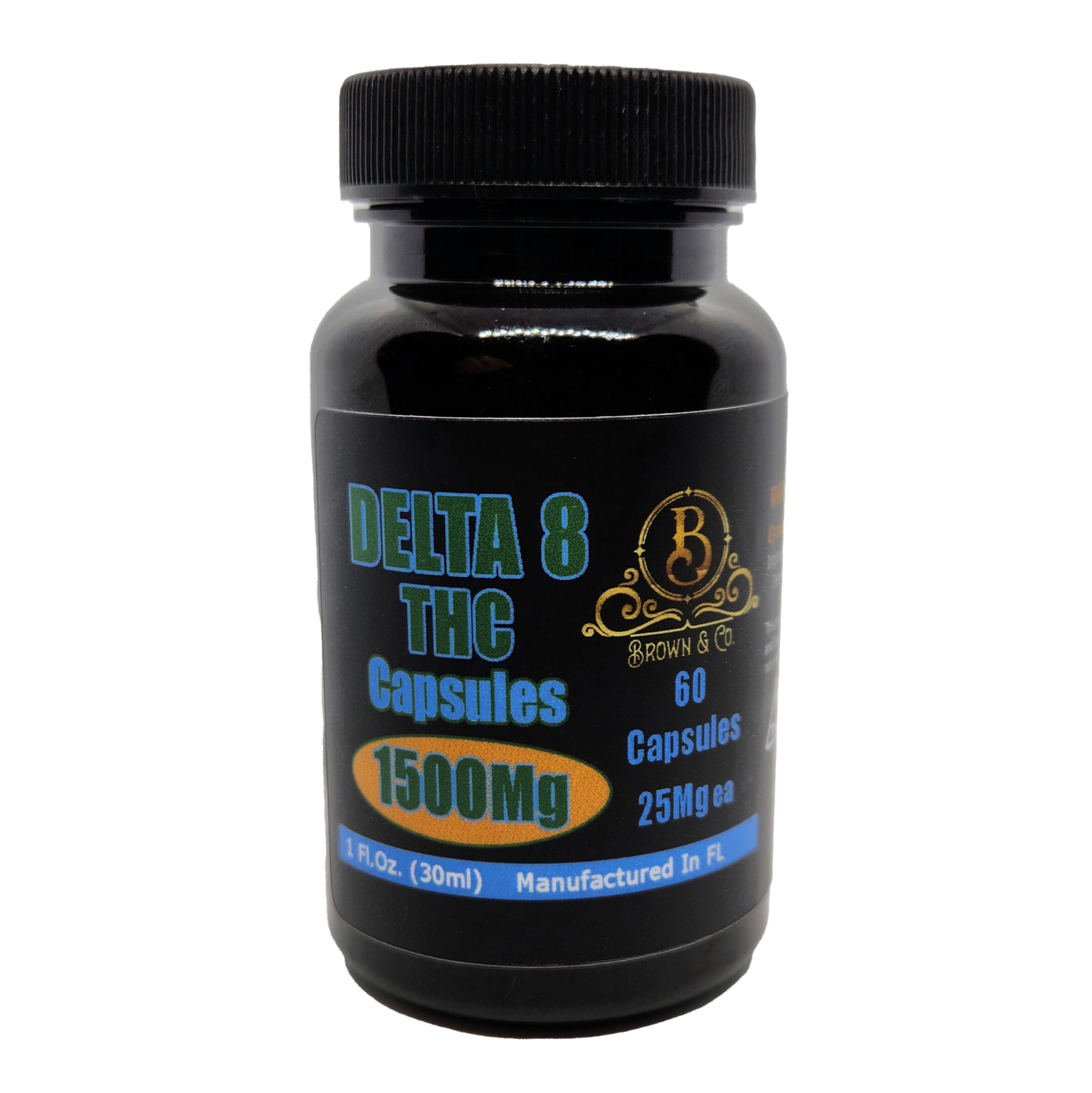 Delta 8 Capsules 1500Mg Brown Co 